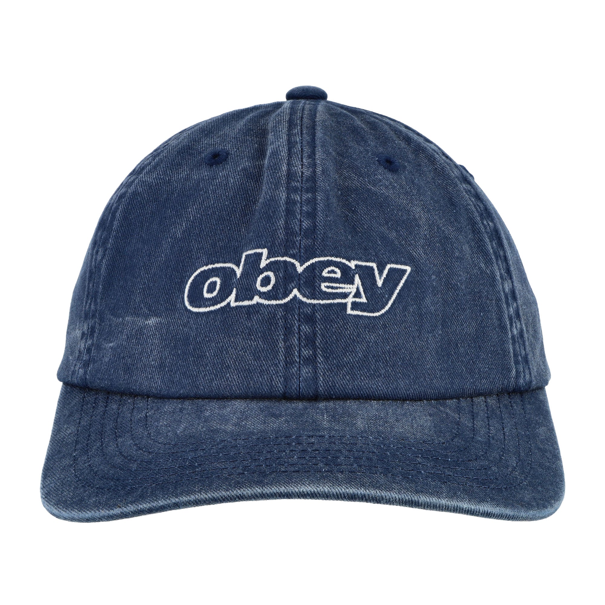 Obey Pigment Slanted 6 Pnl SB Pigment Navy Basecap 100580438 Detail View 1 | Overkill
