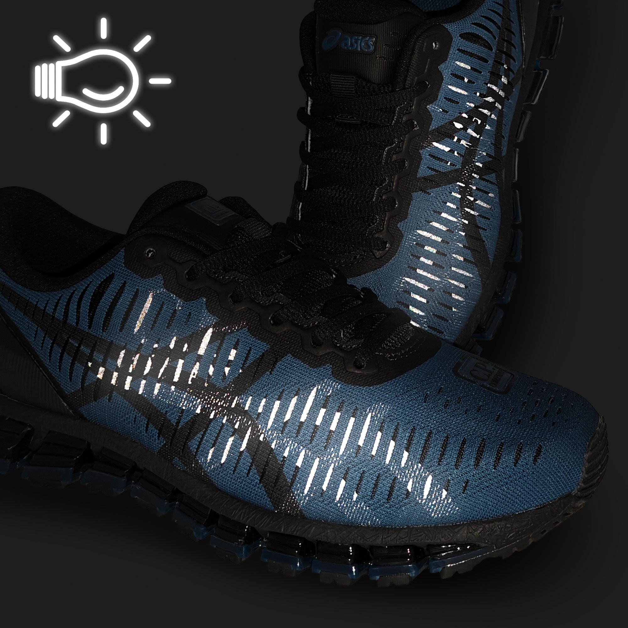 C.P. Company x Asics Gel-Quantum 360 I Moroccan Blue / Caviar Low Top Sneakers 1203A689-400 Detail View 2 | Overkill