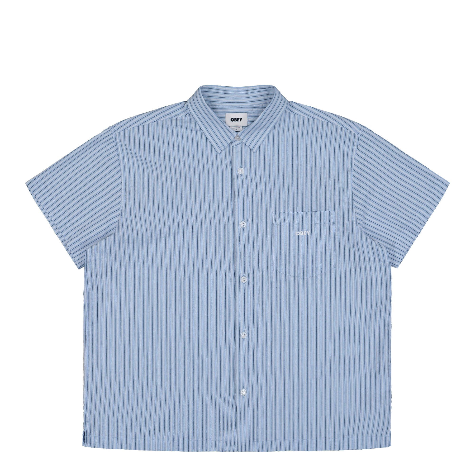 Obey Alan Woven Sky Blue Multi Shirts 181210453-SKY | Overkill
