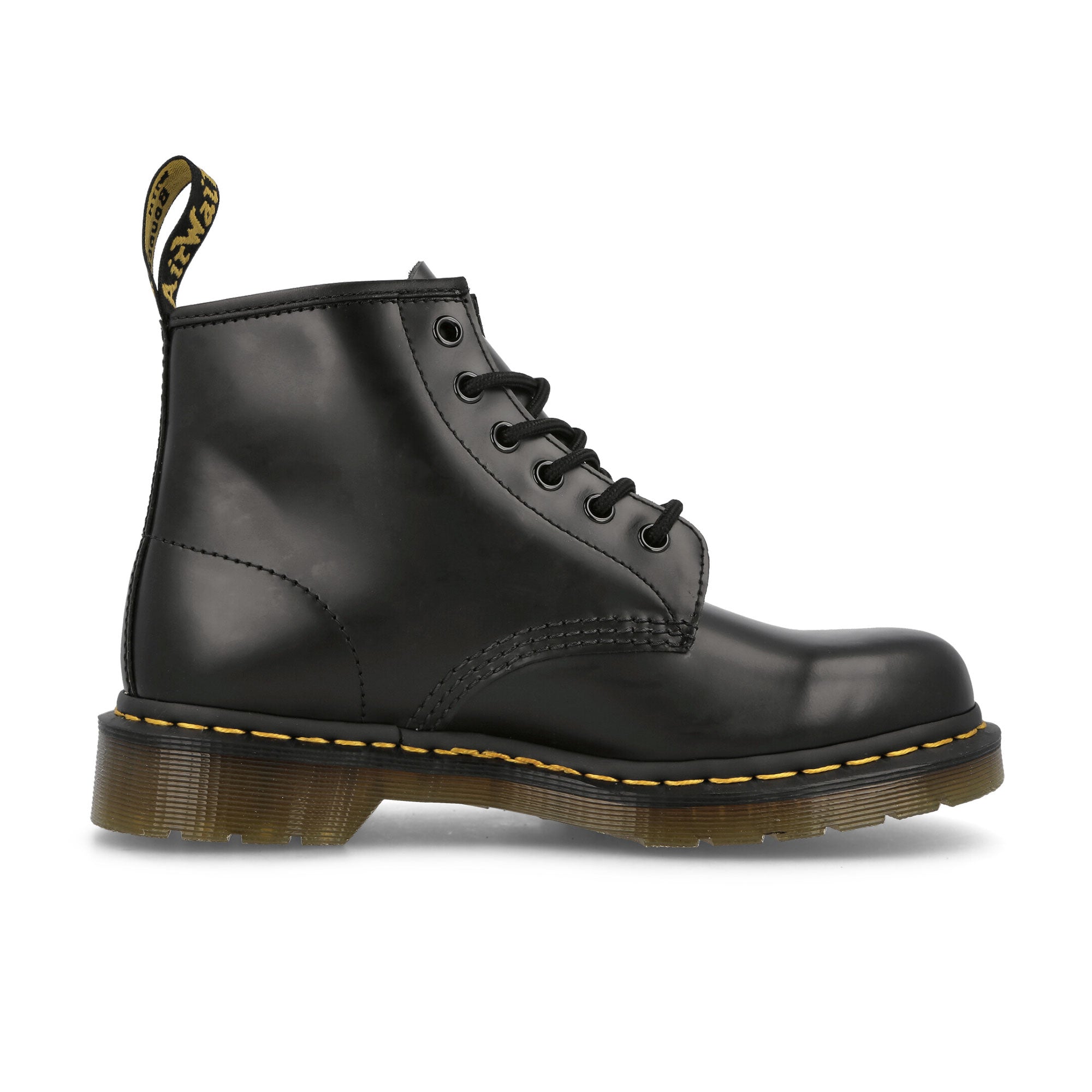Dr. Martens 101 Y's Black Smooth Black Boots Silhouette | Overkill