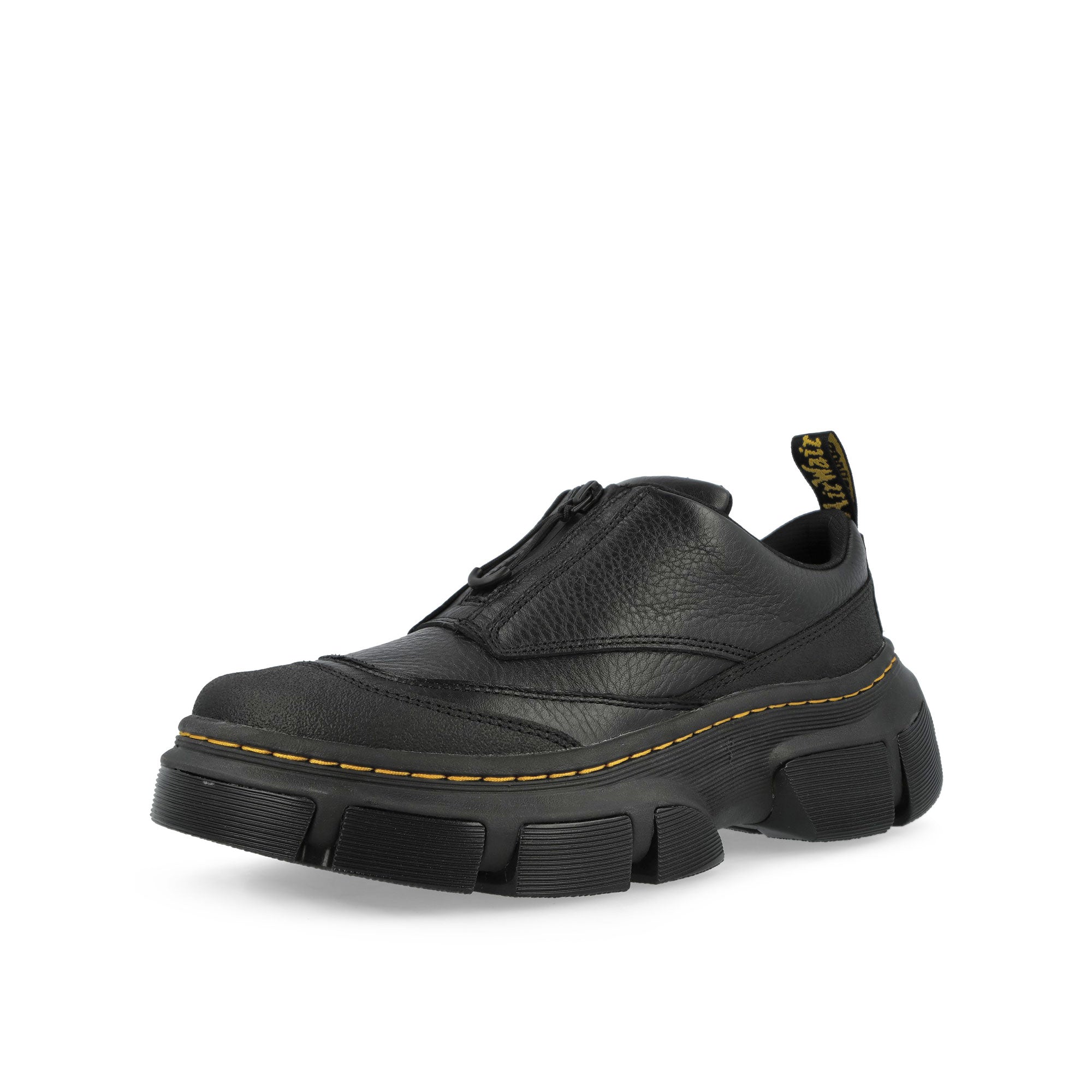Dr. Martens DMXL Zip Shoe Black Loafers & Lace Ups 42877001 Close-up | Overkill
