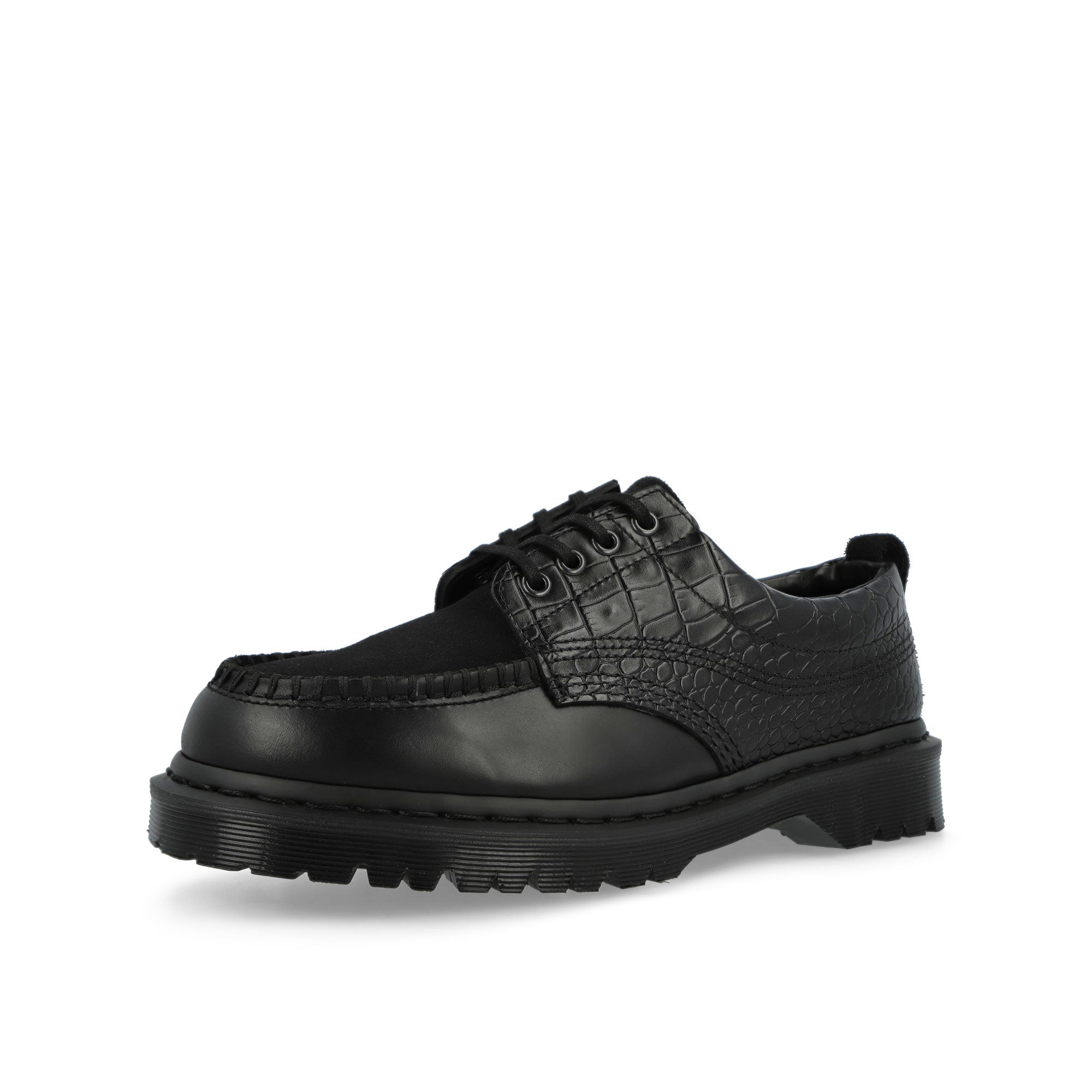 Beams x Dr. Martens Lowell Black Low Top Sneakers 43026001 Close-up | Overkill
