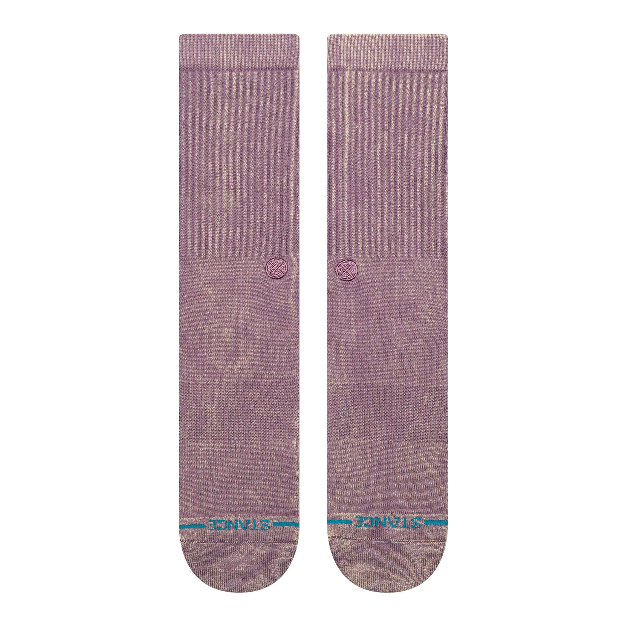 Stance Icon Dyed Crew Socks Plum Socks A556A25IDC-PLM Close-up | Overkill
