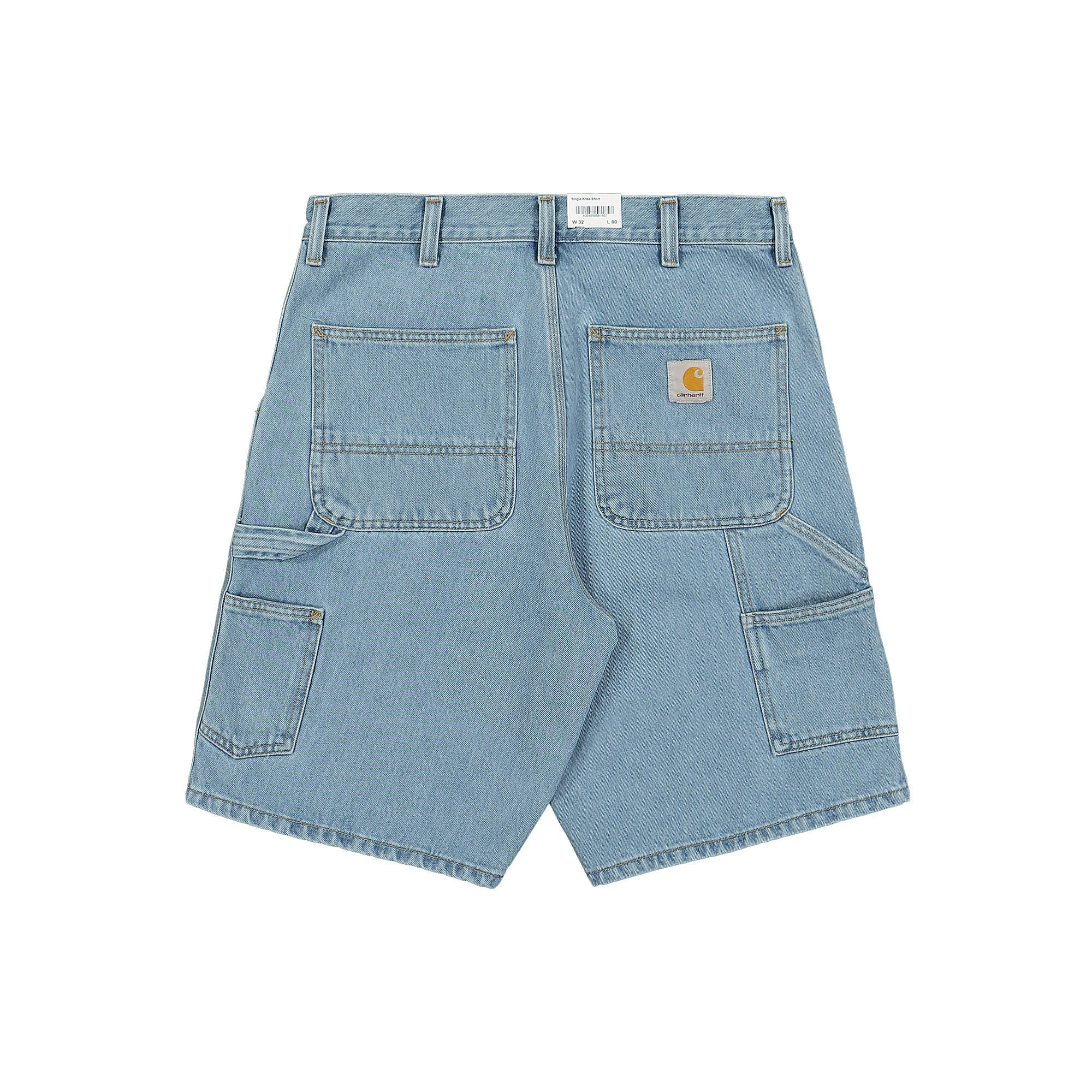 Carhartt WIP Single Knee Short Smith Blue Heavy Stone Bleached Shorts Material | Overkill
