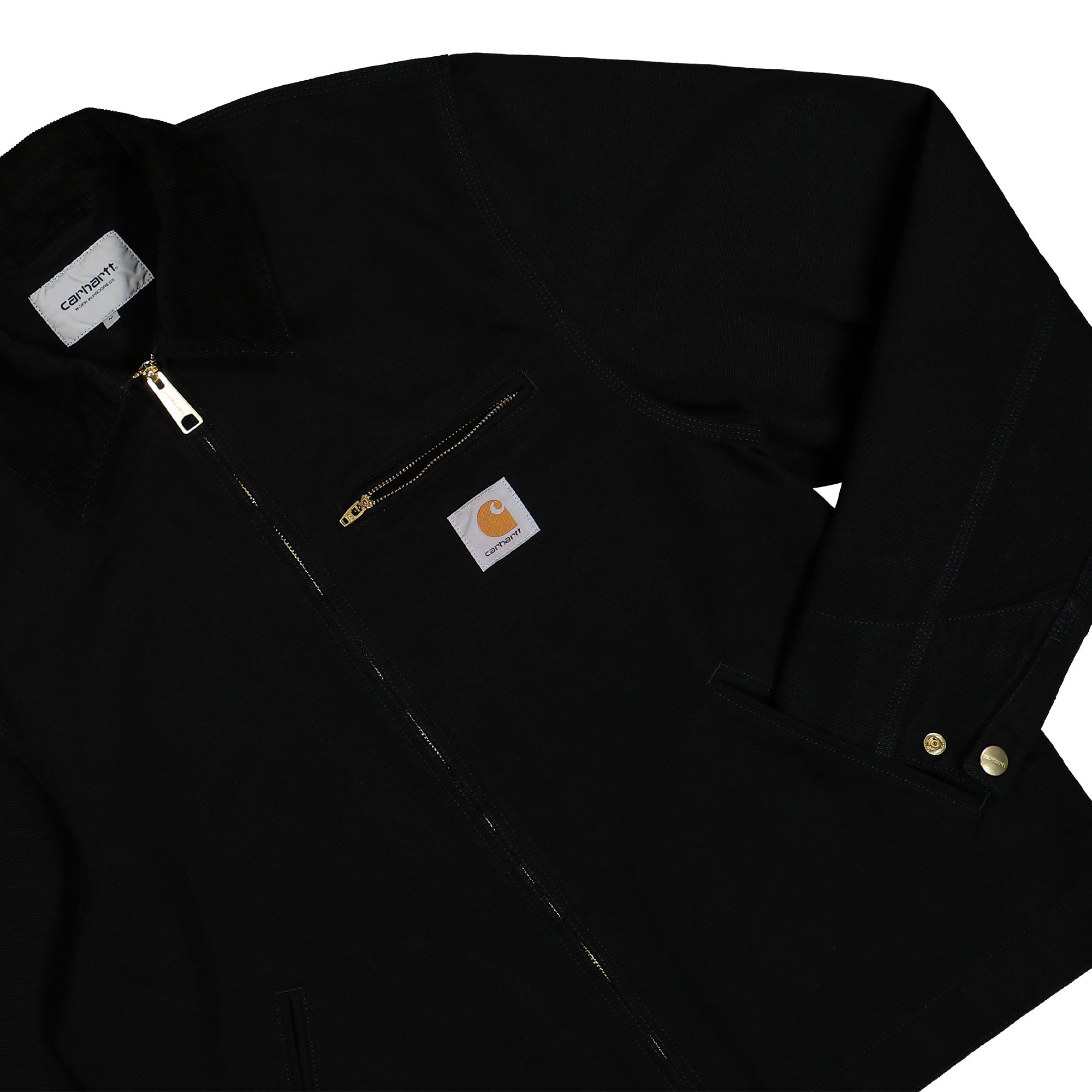 Carhartt WIP Detroit Jacket Black / Black Rinsed Jackets Detail view 2 | Overkill