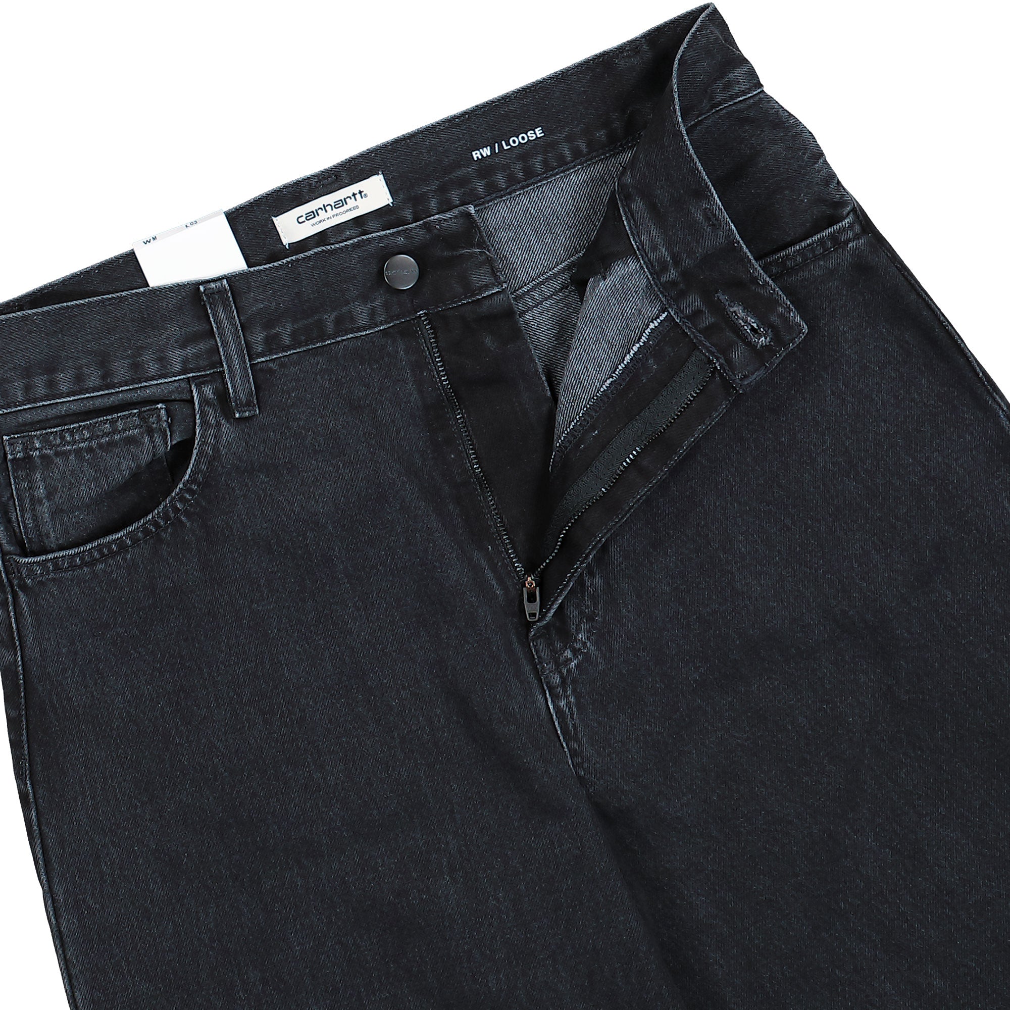 Carhartt WIP W Brandon Pant Black Stoned Washed Jeans I035892.89.06.03 Detail View 1 | Overkill
