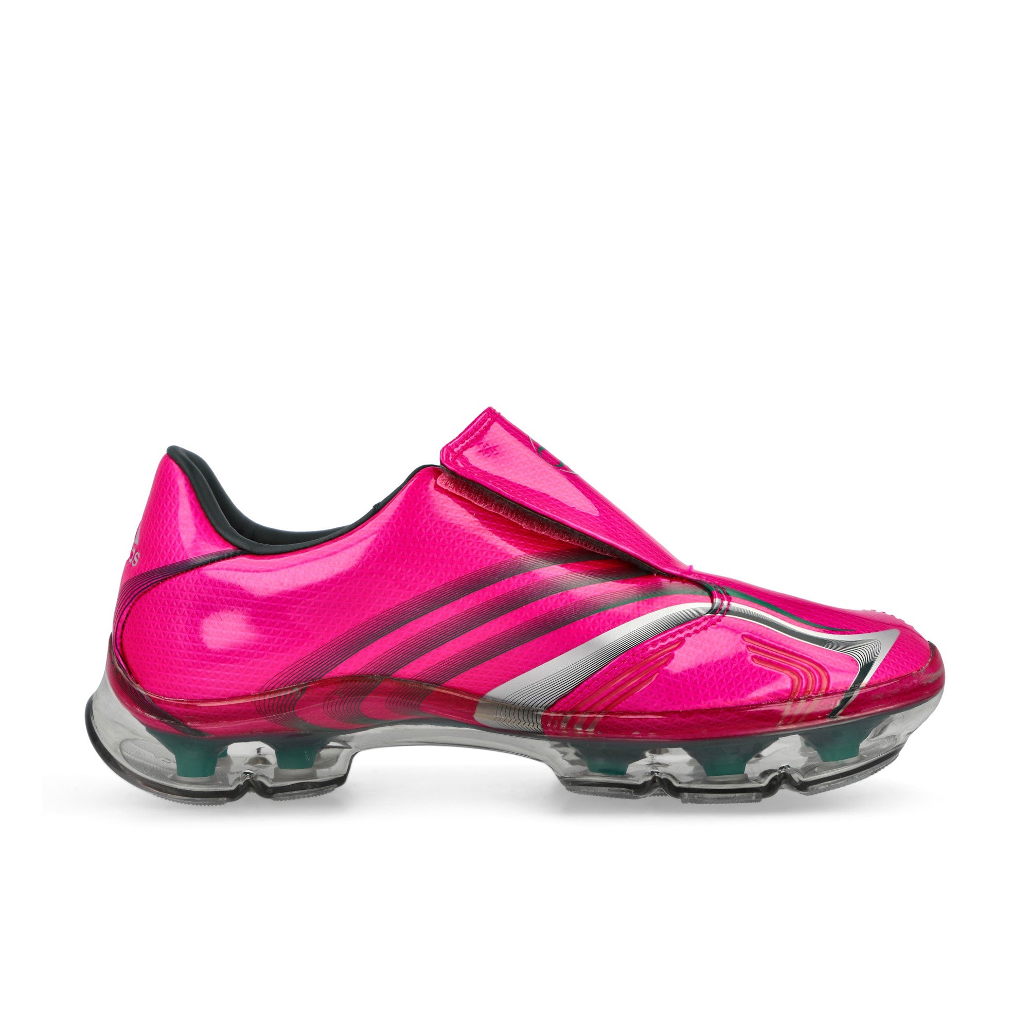 adidas F50 Adiframe W Shock Pink / Bold Green / Silver Metallic Low Top Sneakers JQ9556 Silhouette | Overkill