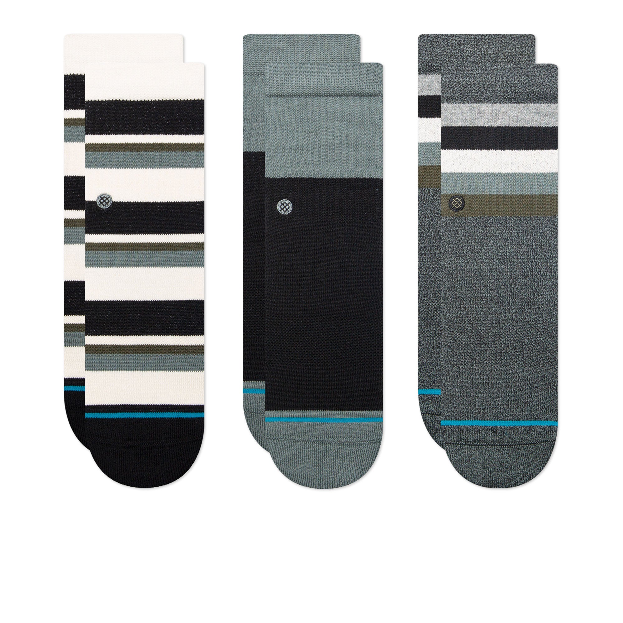Stance Bounce Back 3 Pack Socks Teal Socks K556C23BOU-TEA | Overkill