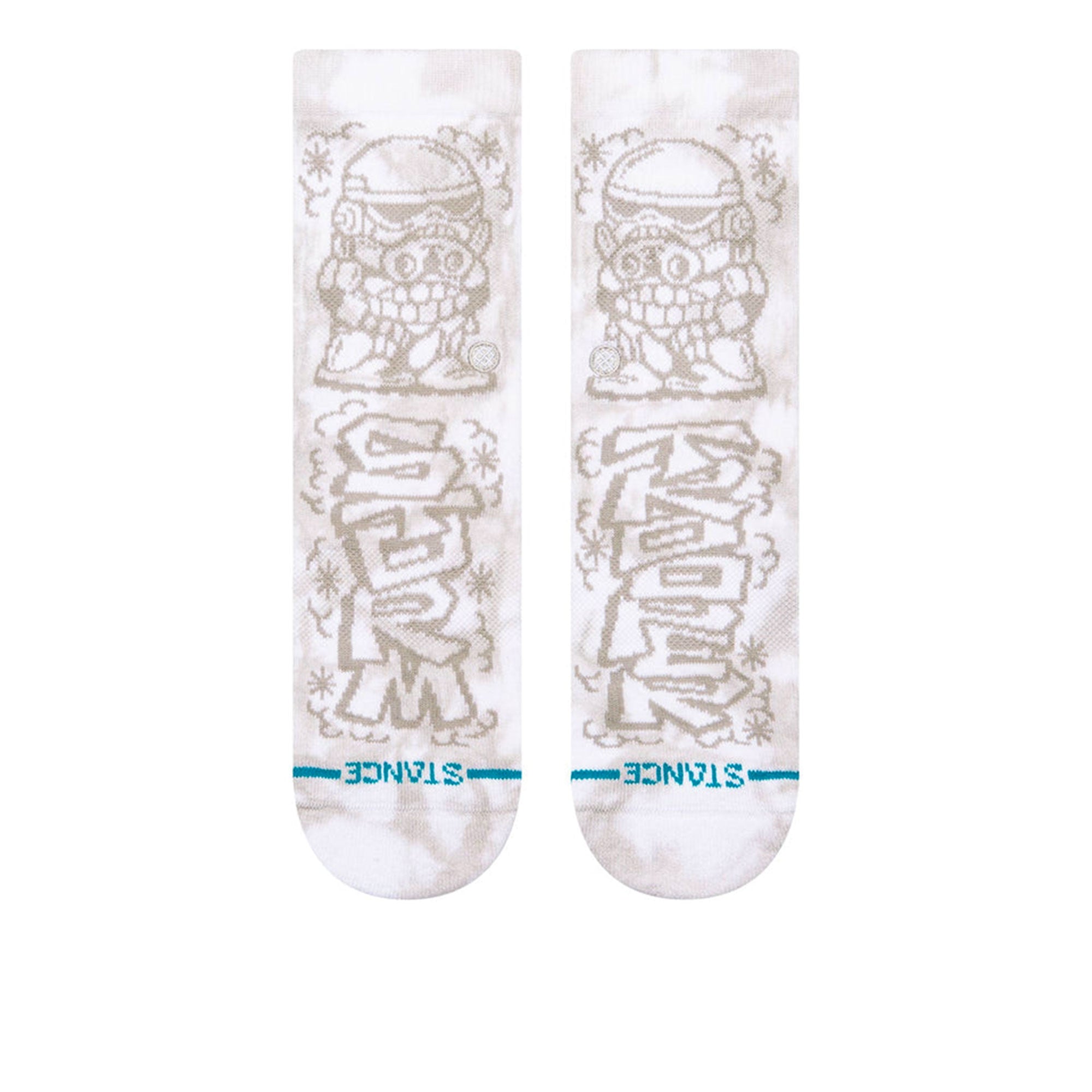 Stance Kids DJ Trooper Crew Socks White Socks Close-up | Overkill
