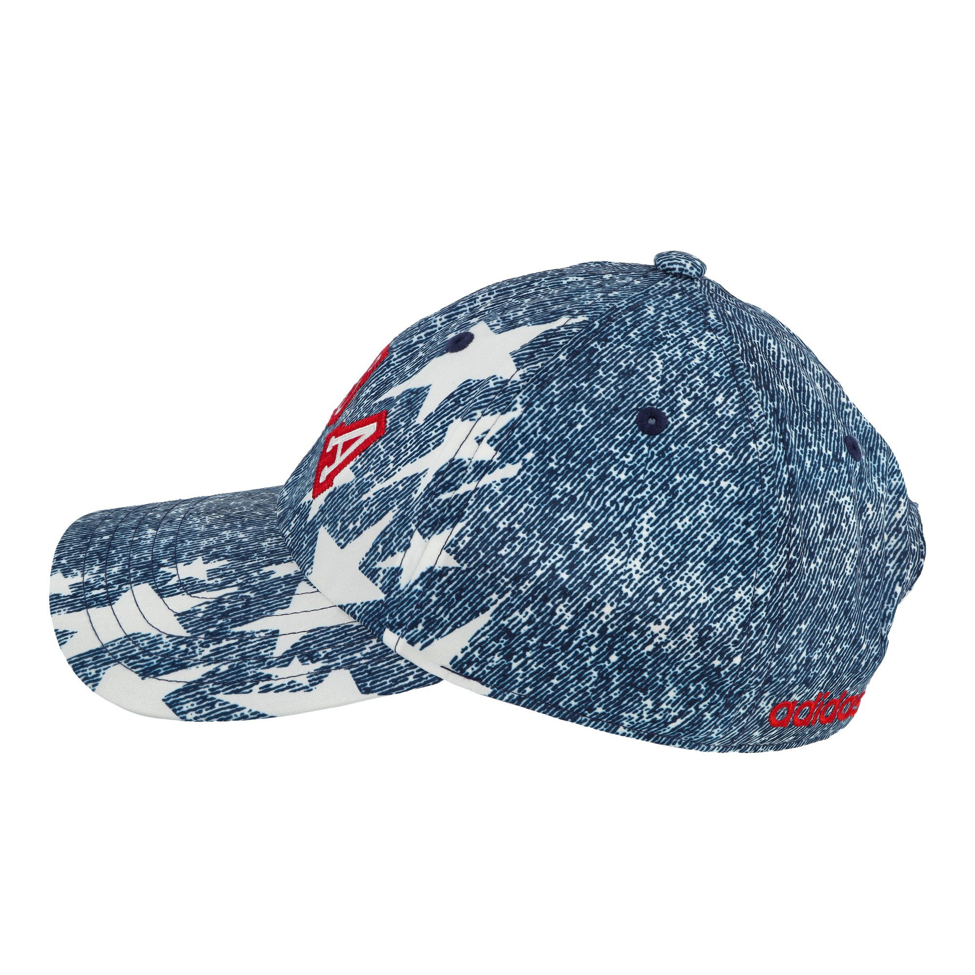 adidas Denim Graphic Cap Youth White / Dark Blue / Power Red Caps KF3761-OSFY Close-up | Overkill
