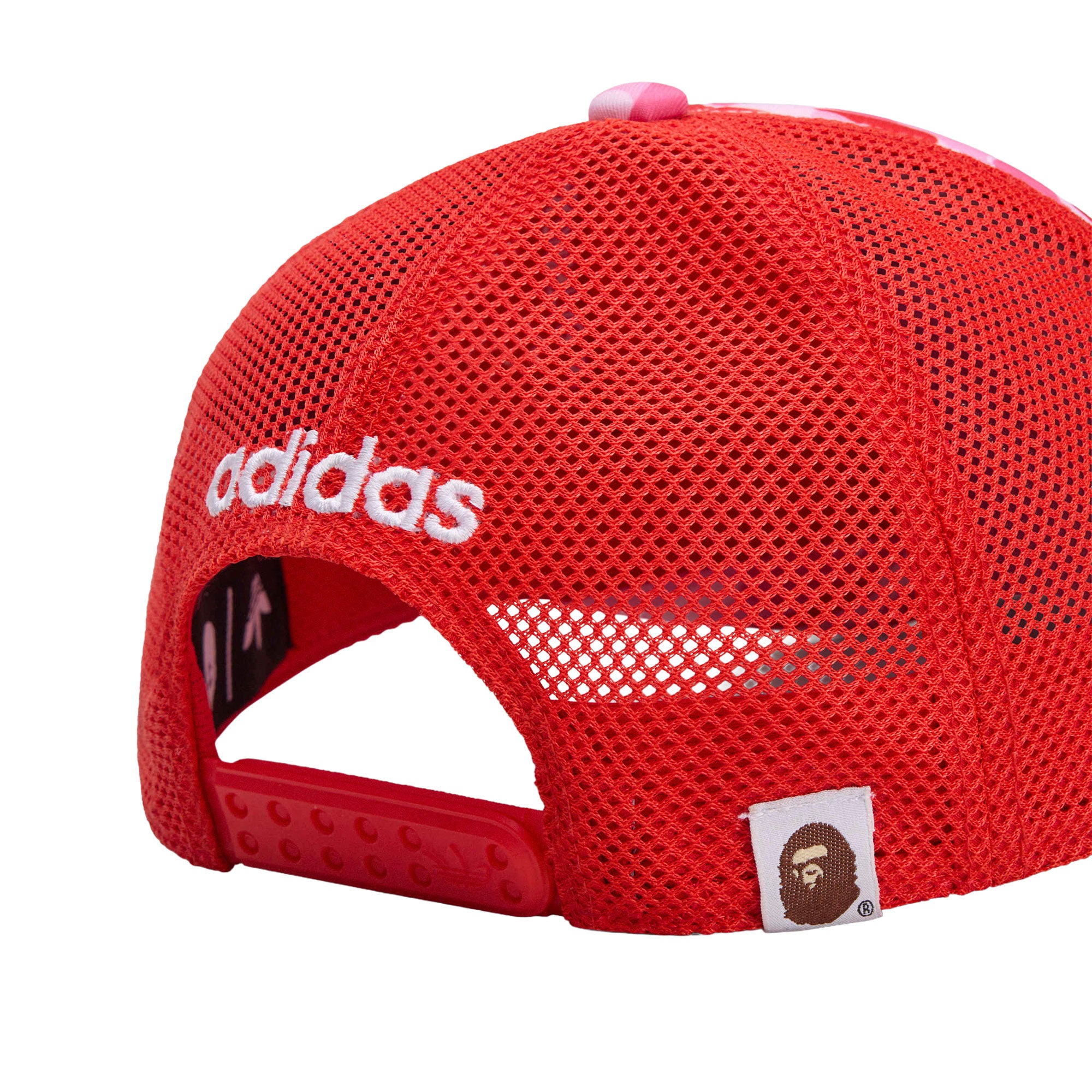 BAPE x adidas Trucker Cap Clear Pink Caps KF4919 Detail View 1 | Overkill
