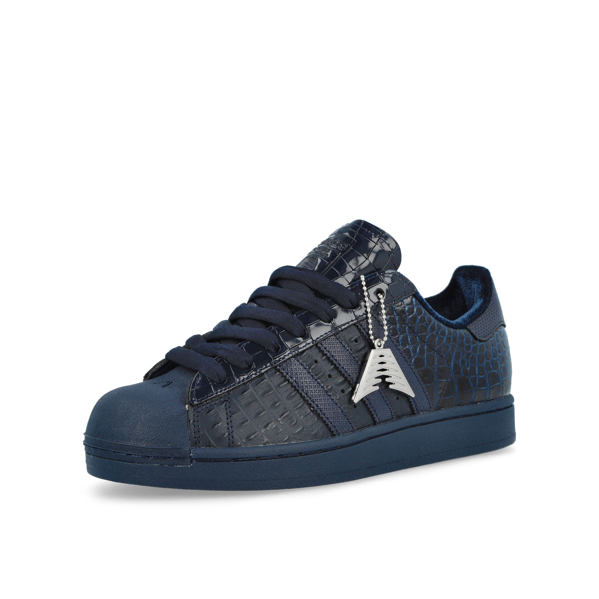 Anthony Edwards x adidas Superstar II Night Indigo / Night Indigo / Silver Metallic Low Top Sneakers KI6585 Close-up | Overkill
