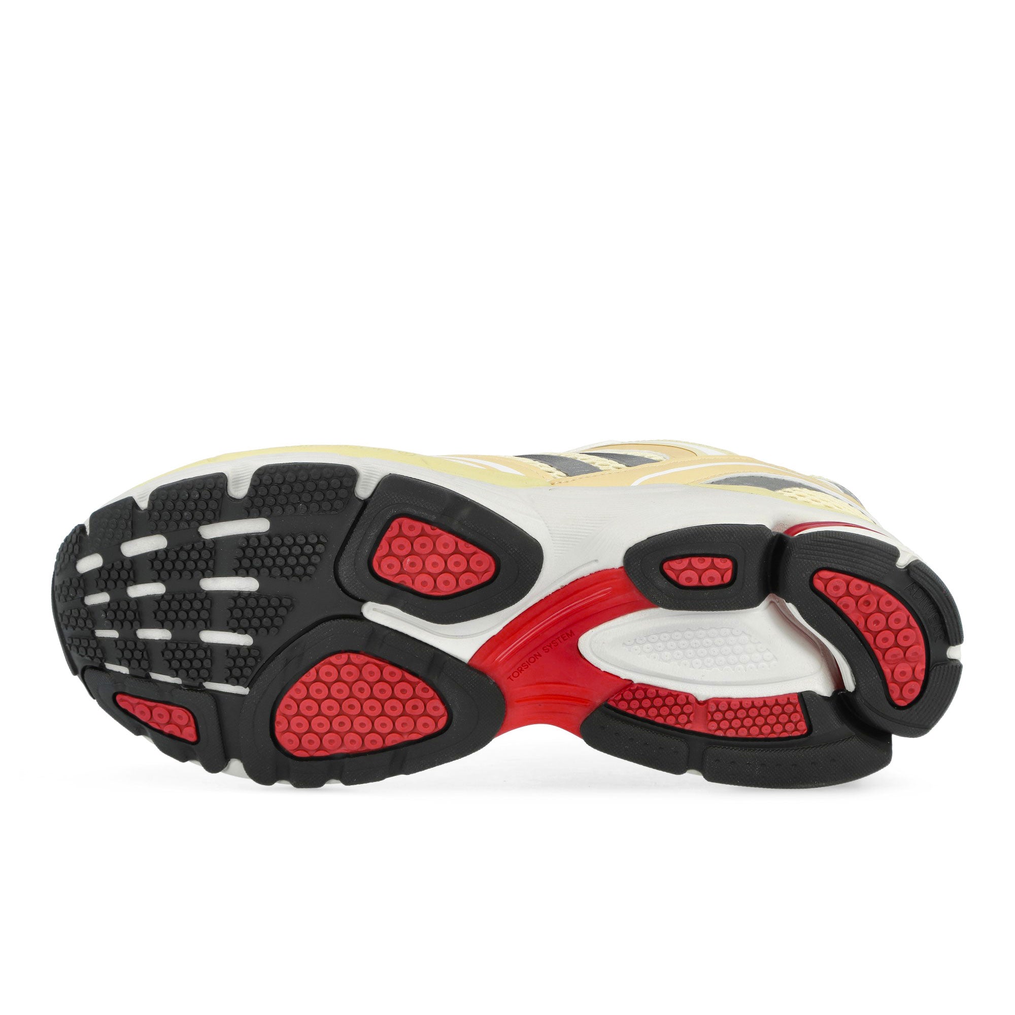 Overkill x adidas Spiritain 2000 Light Sand / Silver Metallic / Core White Low Top Sneakers KJ7263 Detail View 4 | Overkill
