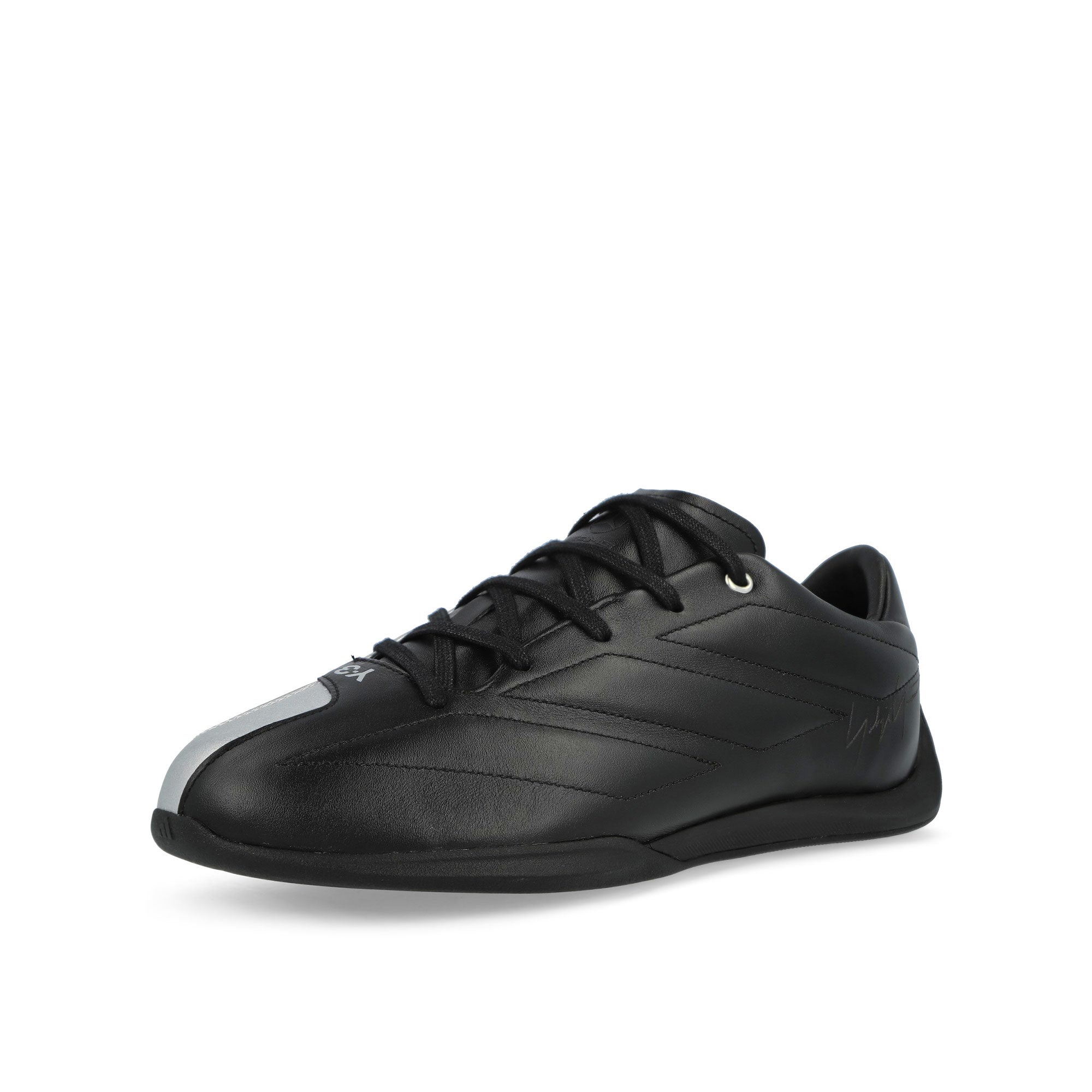 Mercedes-AMG Petronas F1 x Y-3 Feroza Lo Black / Silver Metallic / Black Low Top Sneakers KK1824 Close-up | Overkill