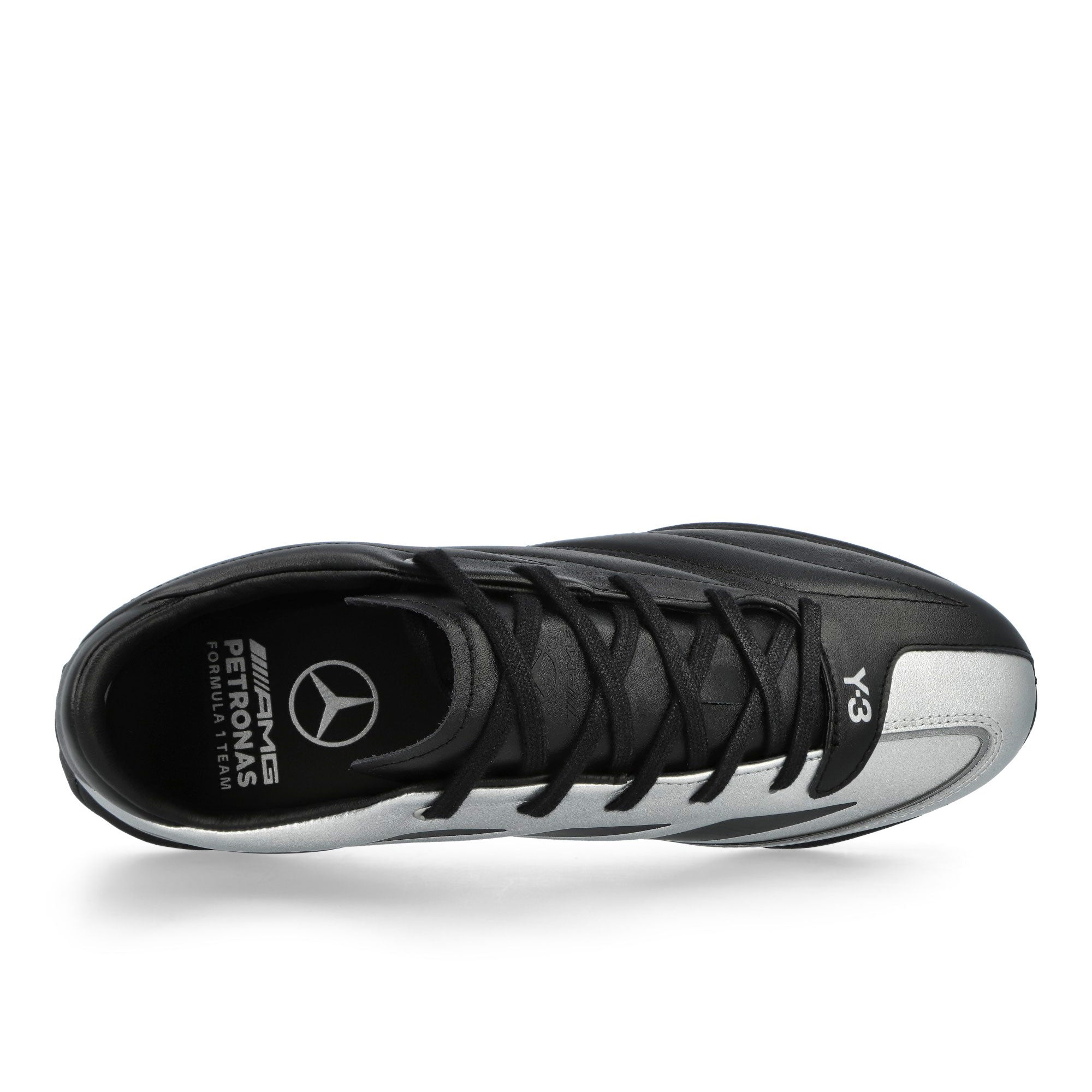 Mercedes-AMG Petronas F1 x Y-3 Feroza Lo Black / Silver Metallic / Black Low Top Sneakers KK1824 Detail View 2 | Overkill