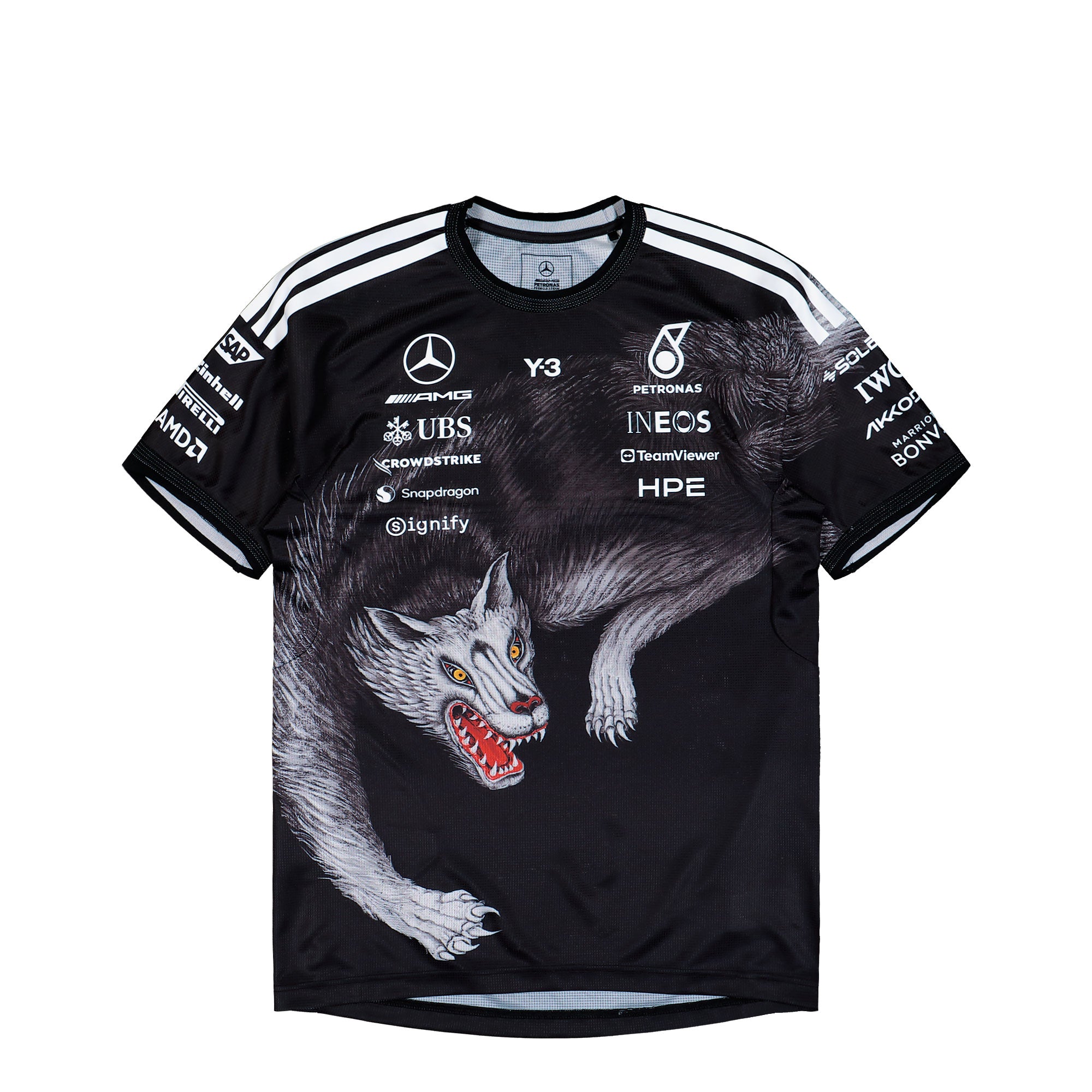 Mercedes-AMG Petronas F1 x Y-3 F1 Driver SS Jersey Black T-Shirts KQ9844 | Overkill