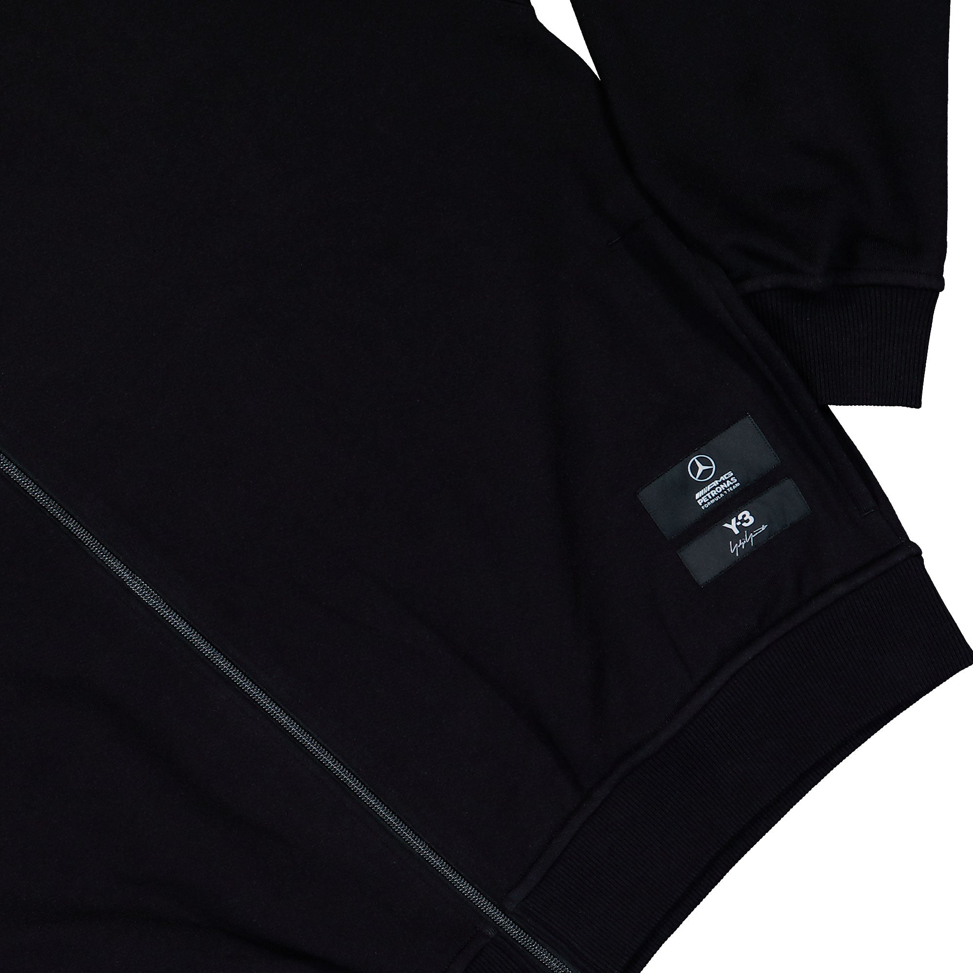 Mercedes-AMG Petronas F1 x Y-3 F1 Zip Hoodie Black Hoodies KR2242 Detail View 1 | Overkill