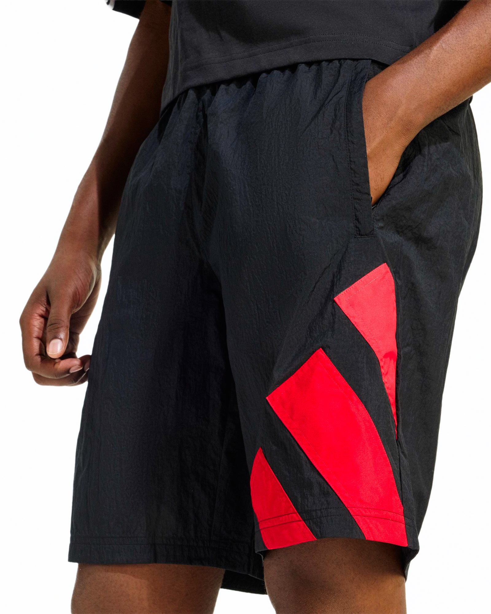 adidas Grfx Shorts Black / Better Scarlet Shorts KD4072 Style Inspiration | Overkill