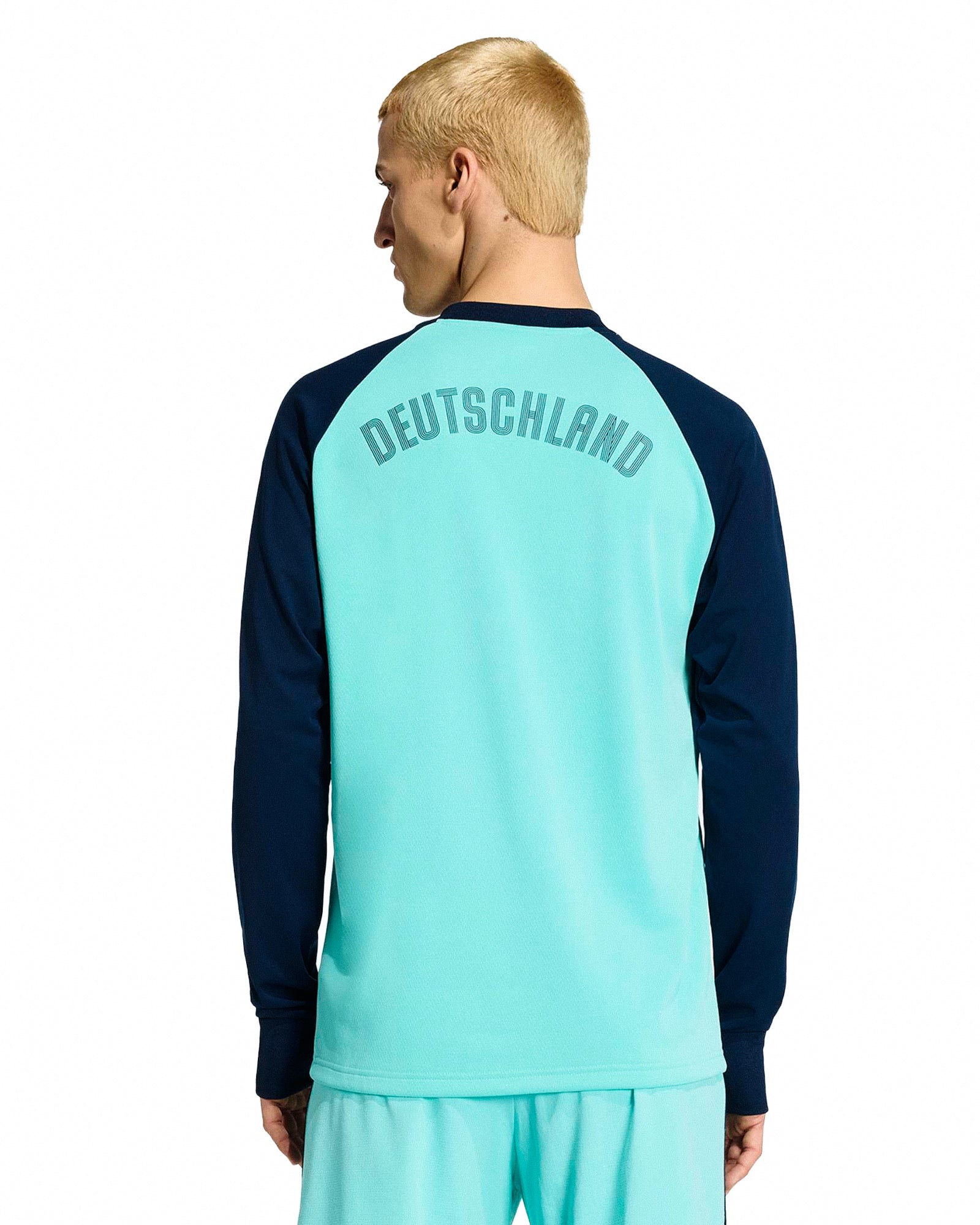 adidas DFB Germany Away Pre-Match Warm Top Longsleeves T-Shirts KC2924 On Model Back View | Overkill
