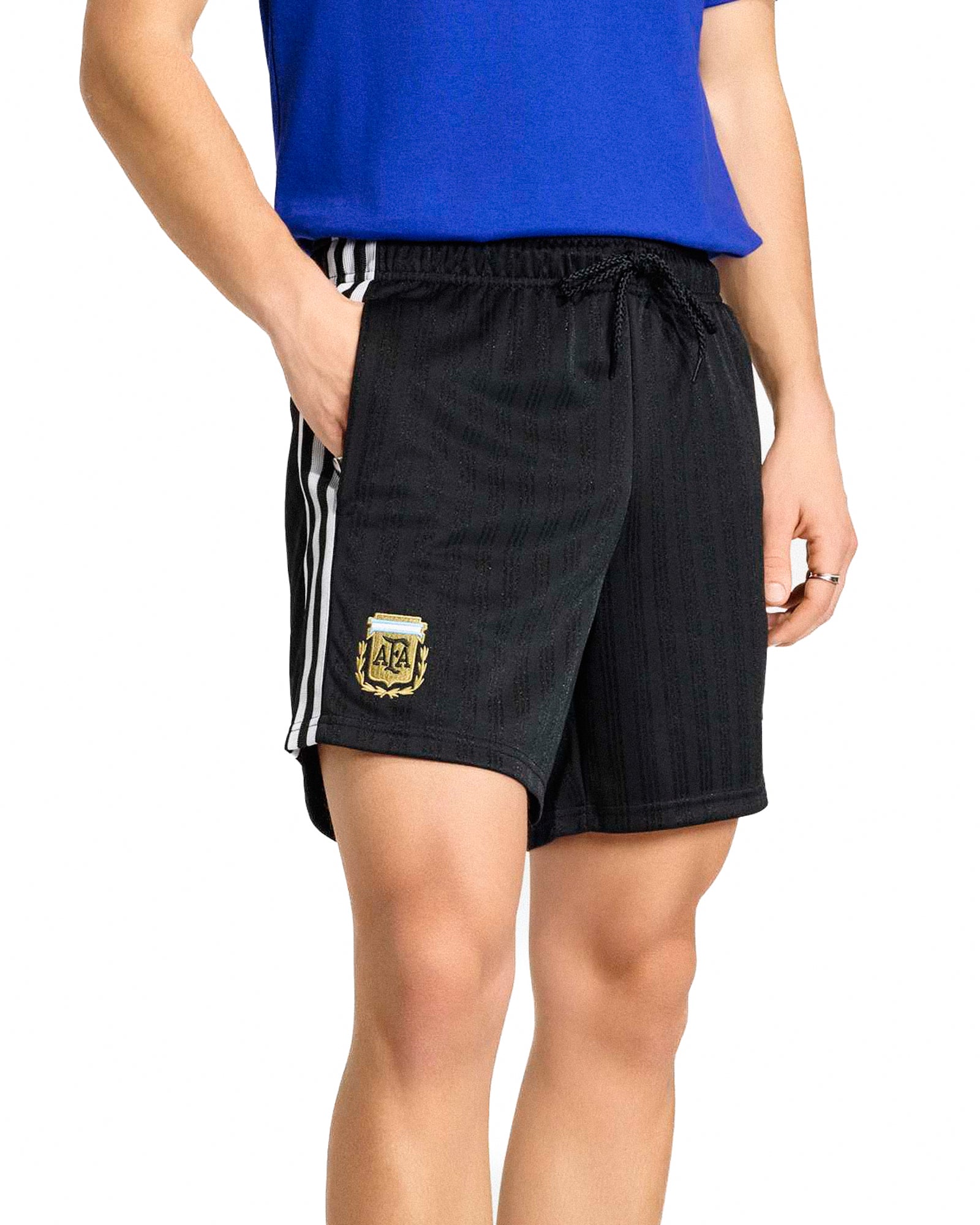 adidas AFA Argentina OG Shorts Black Shorts JZ6308 On Model Front View | Overkill
