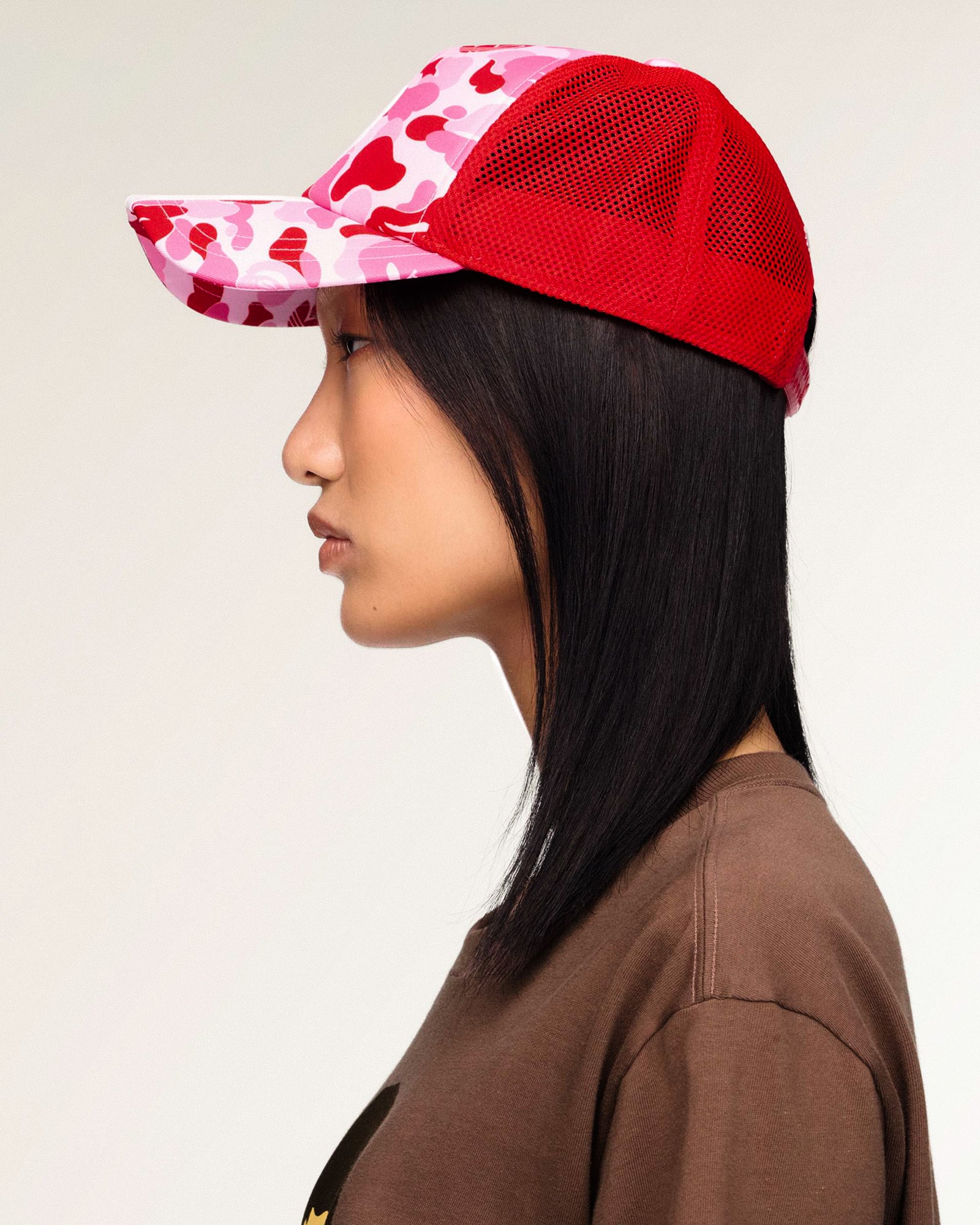 BAPE x adidas Trucker Cap Clear Pink Caps KF4919 Style Inspiration | Overkill
