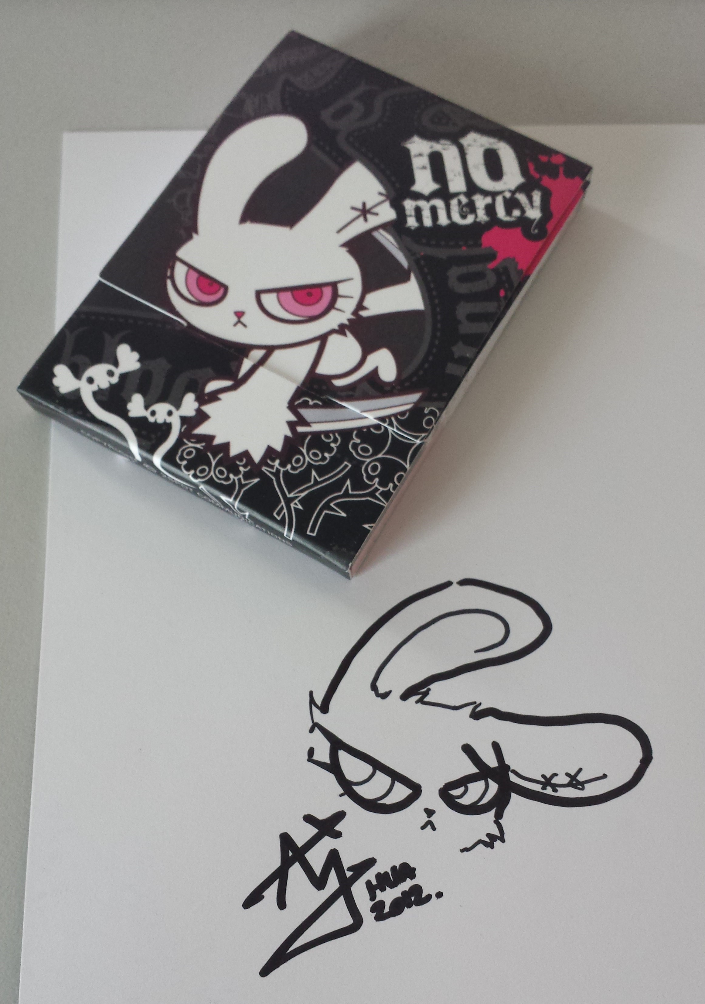 Bloody Bunny autographed notebook